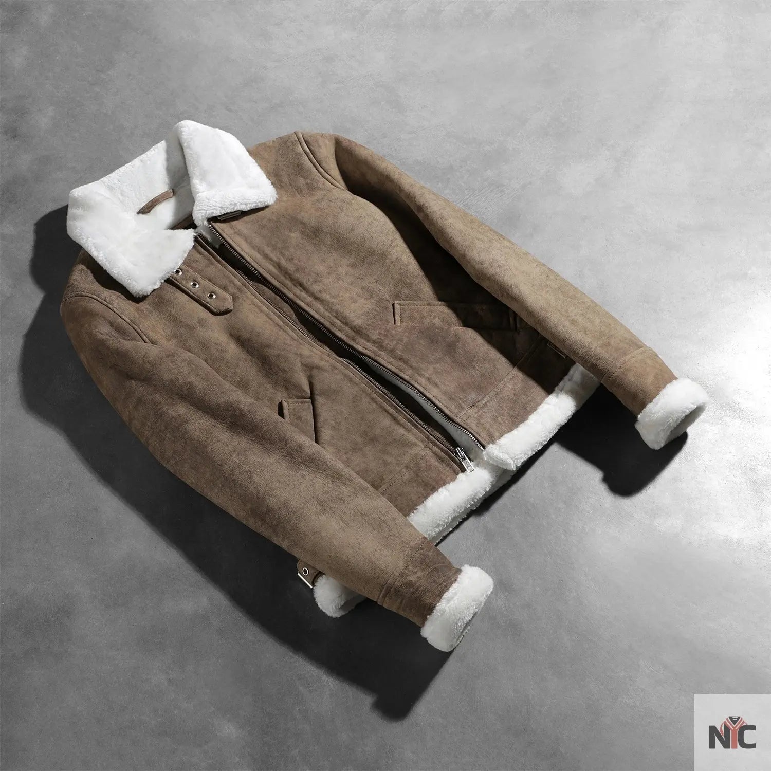 Sherilyn B-3 Distressed Brown Leather Bomber Jacket Clanton Jacket