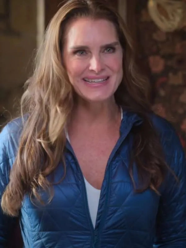Sophie A Castle for Christmas Brooke Shields Blue Quilted Jacket