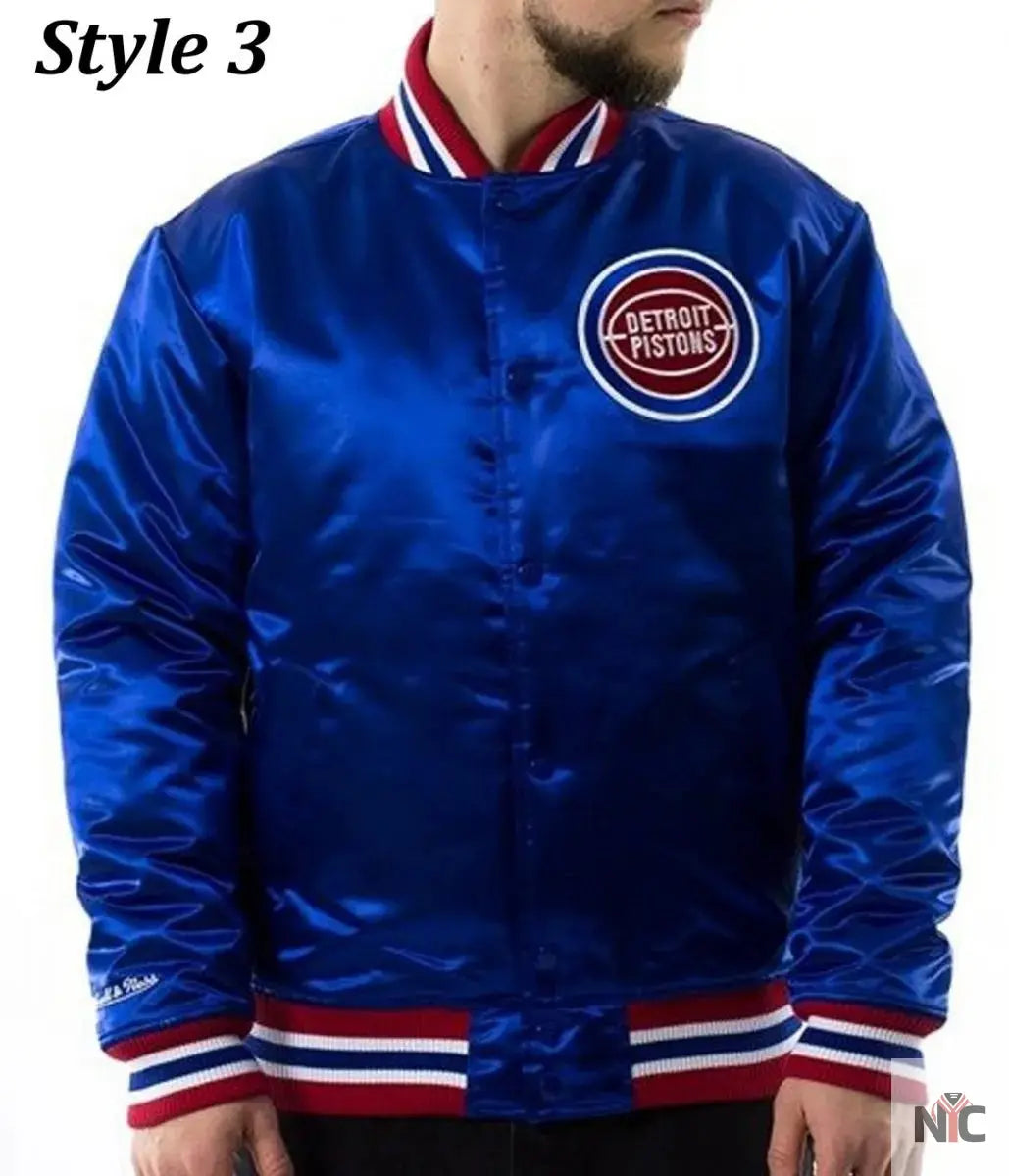 Starter 90’s NBA Detroit Pistons Blue Jacket. Clanton Jacket
