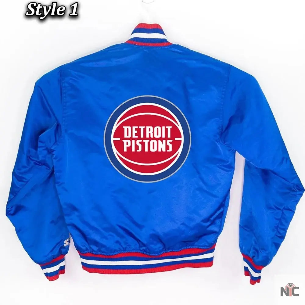 Starter 90’s NBA Detroit Pistons Blue Jacket. Clanton Jacket