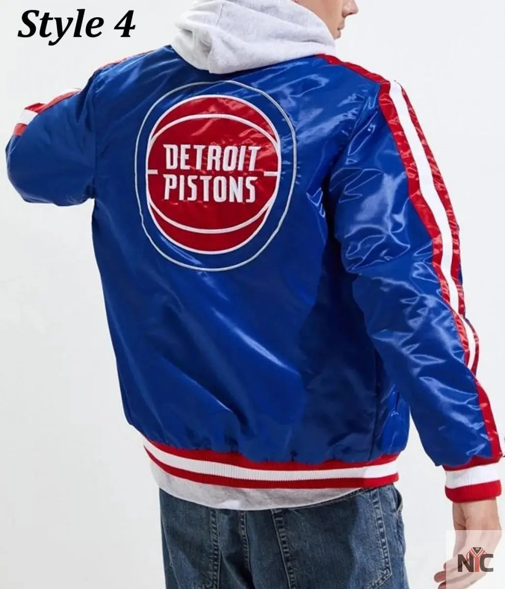 Starter 90’s NBA Detroit Pistons Blue Jacket. Clanton Jacket