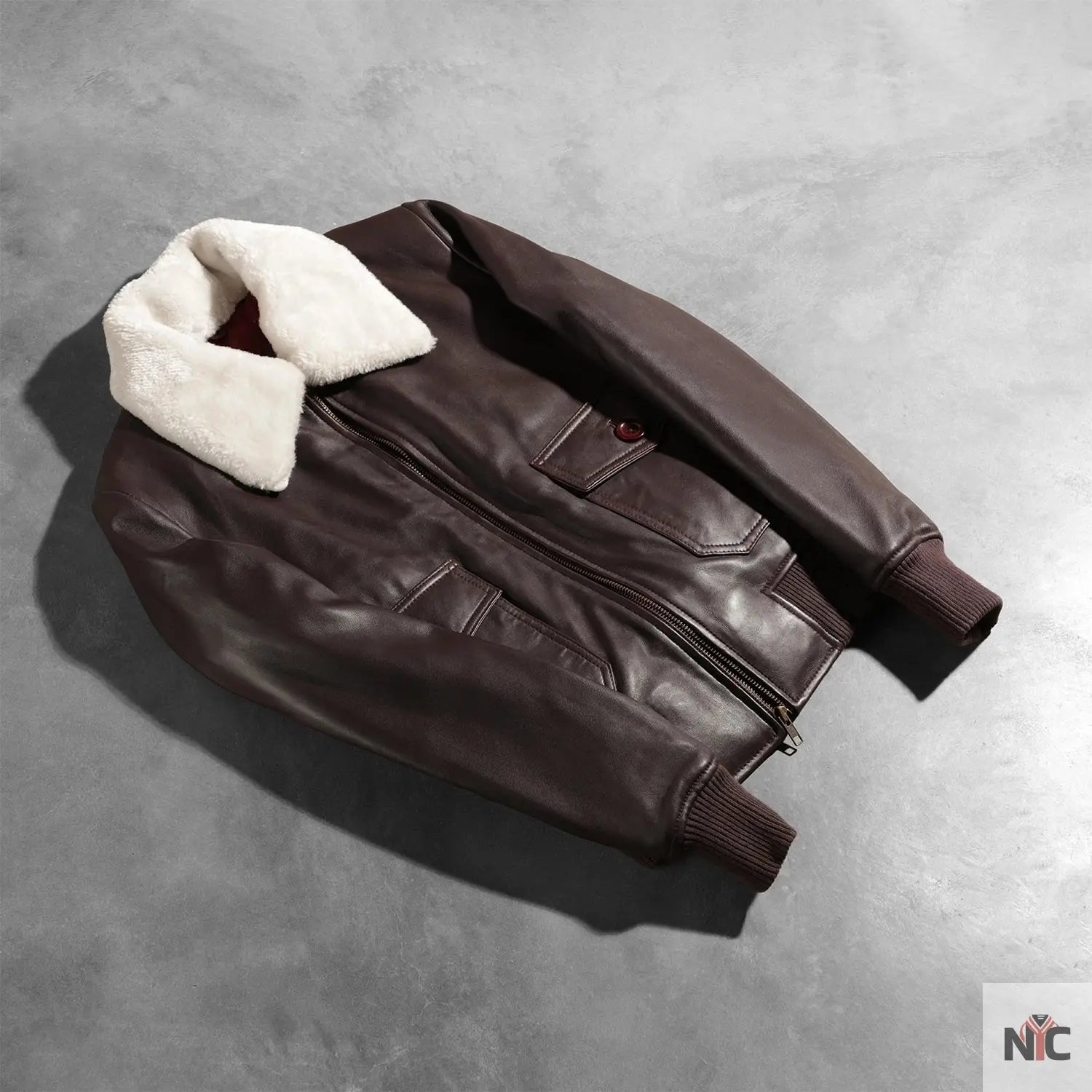 Stella G-1 Maroon Leather Bomber Jacket Shopotiny