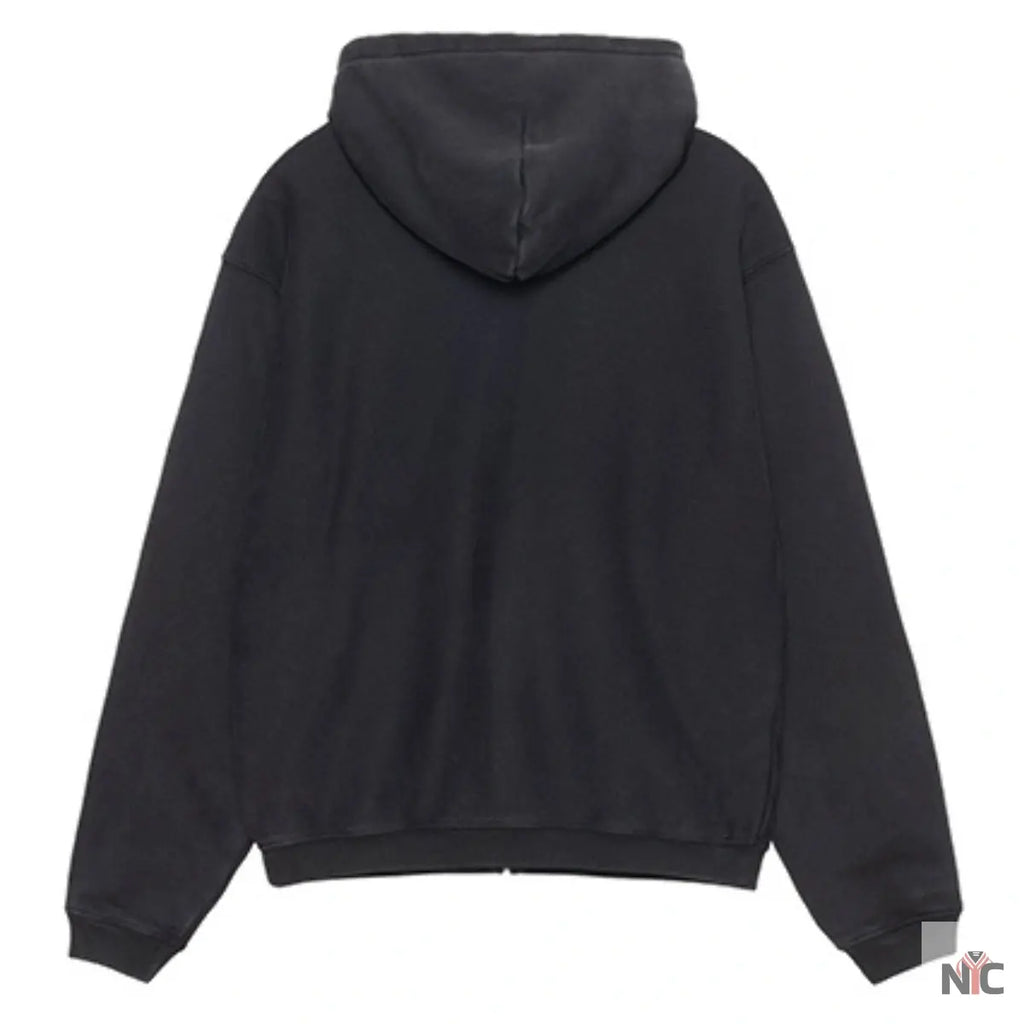 Stussy Unisex Outline Zip Hoodie Black Clanton Jacket