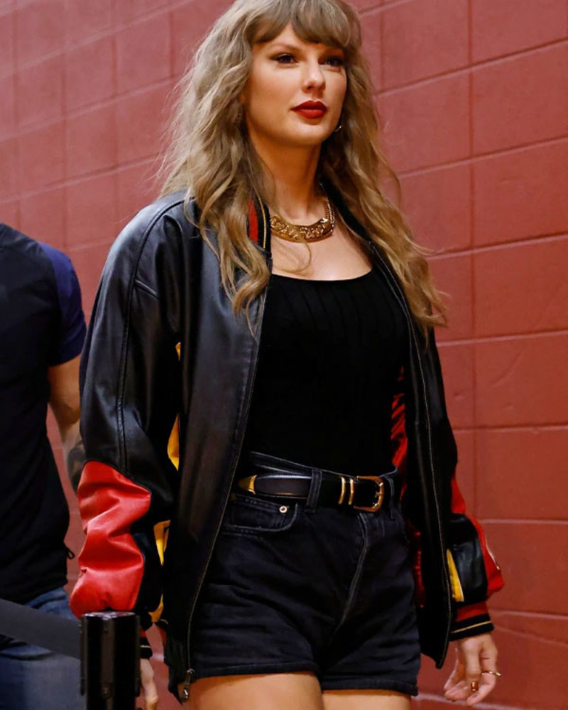 Taylor Swift Chiefs Leather Bomber Jacket