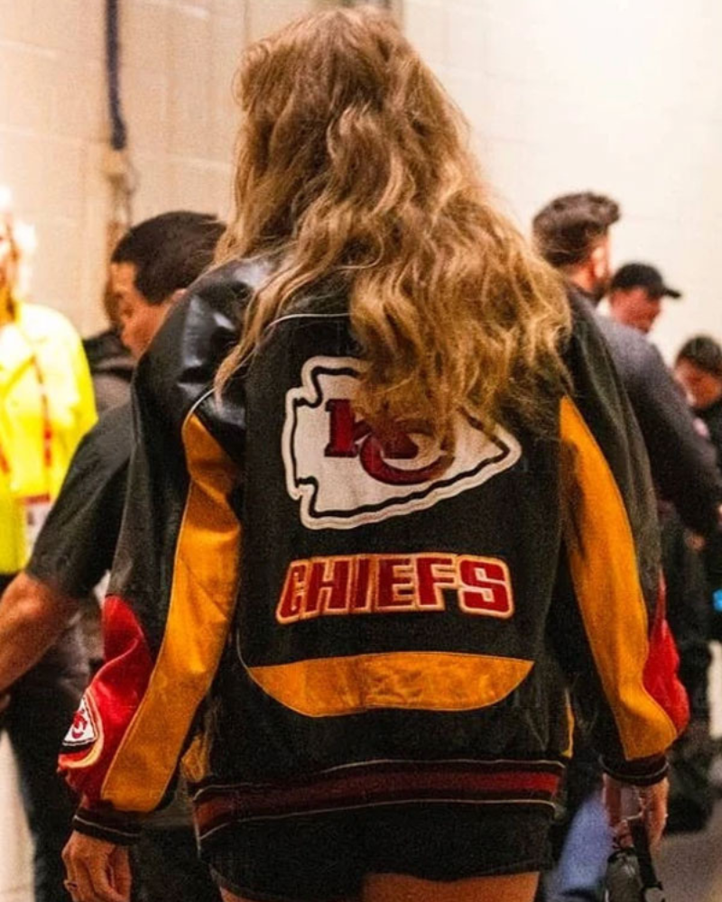 Taylor Swift Chiefs Leather Bomber Jacket