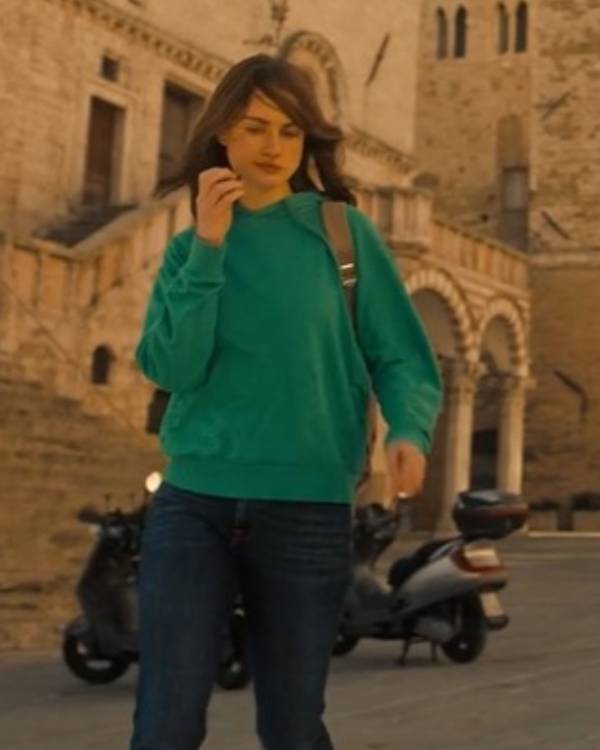 The Twisted Tale of Amanda Knox Grace Van Patten Green Hoodie Shopotiny