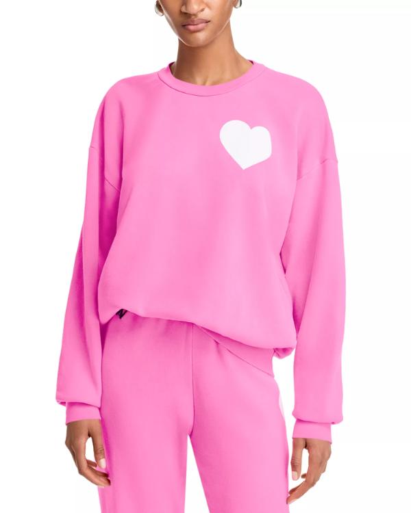 The View 2025 Sara Haines Heart Stitch Pink Sweatshirt