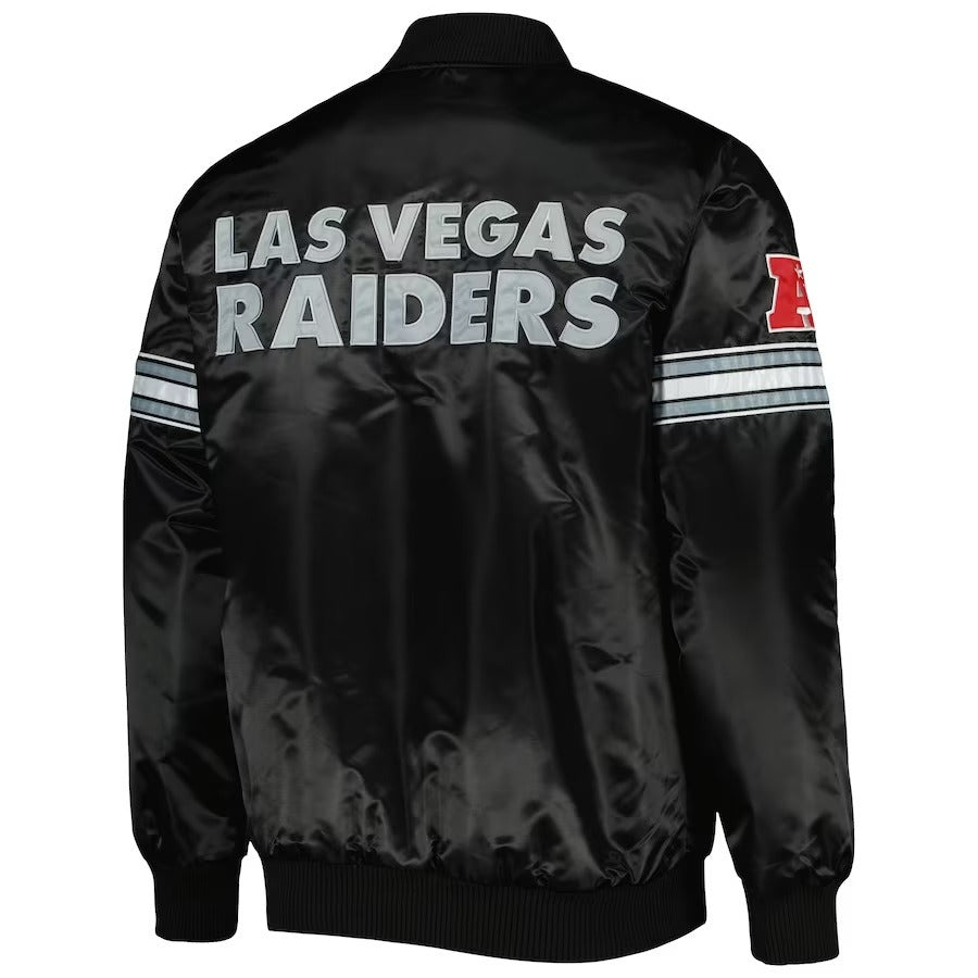 The Pick And Roll Las Vegas Raiders Black Satin Jacket USA Jackets