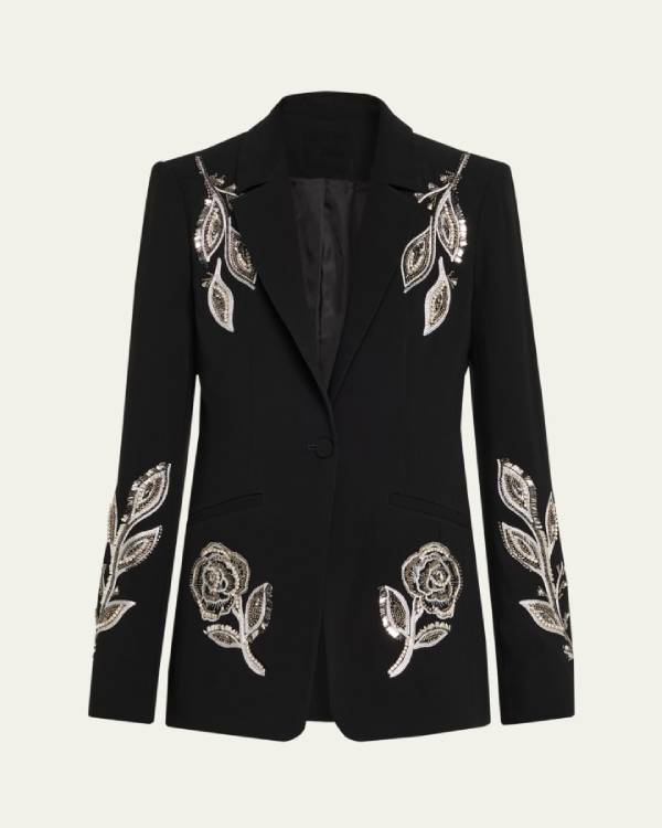 The Young and the Restless Jess Walter Black Embellished Blazer