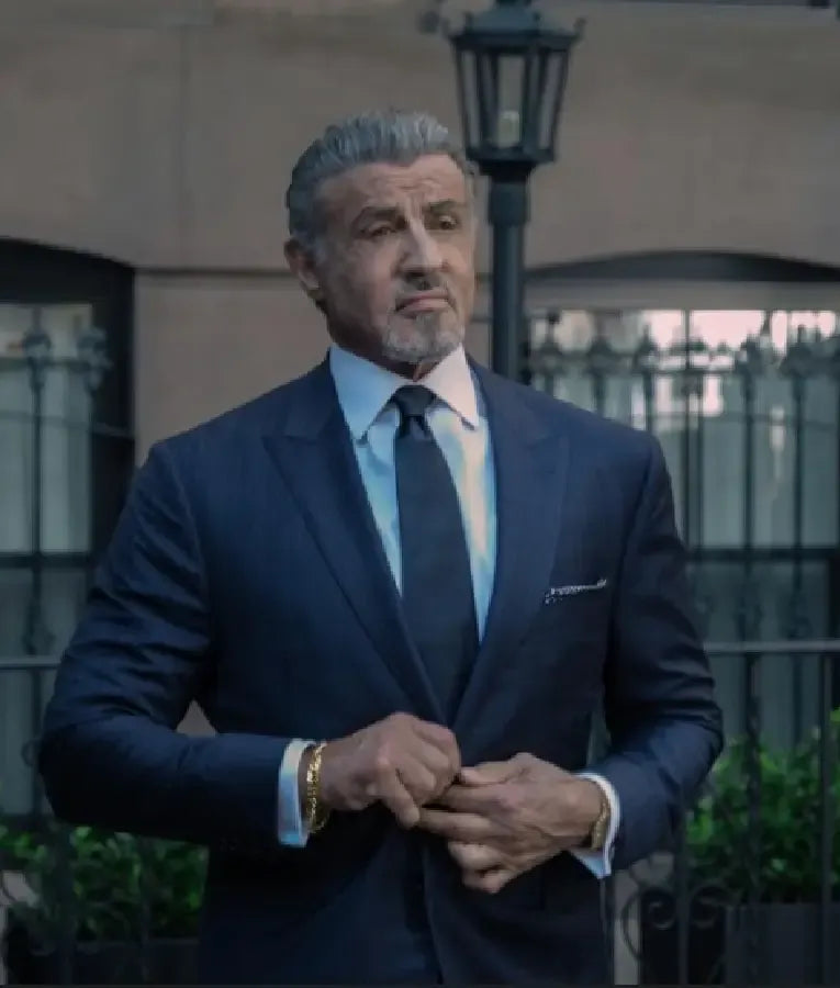 Tulsa King S03 Sylvester Stallone Blue Suit