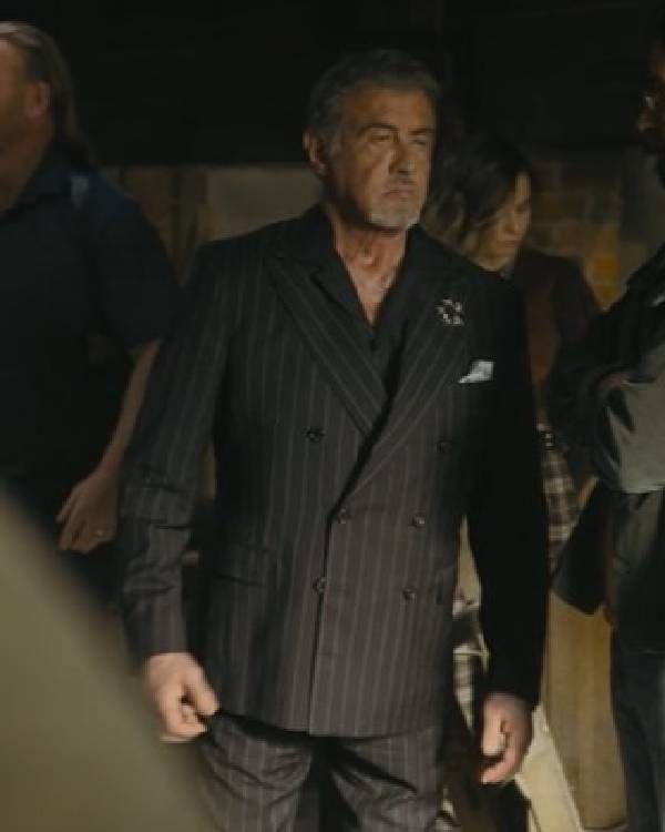 Tulsa King Sylvester Stallone Black Suit