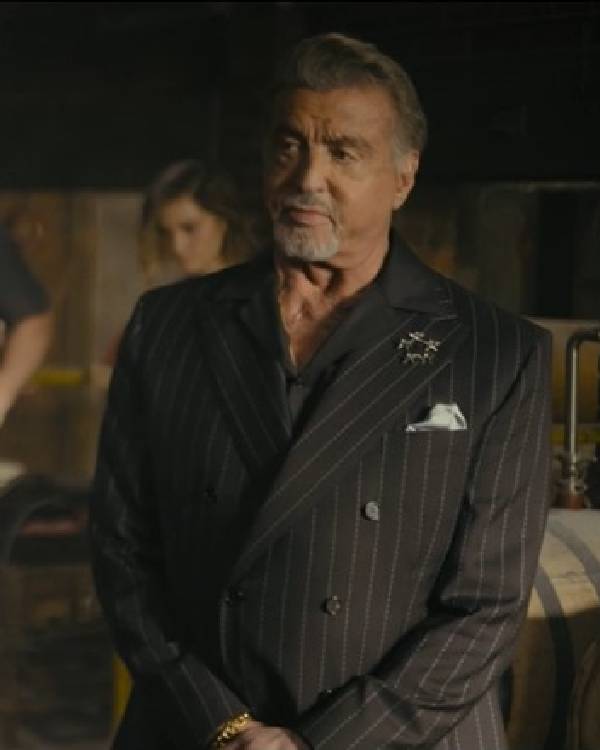 Tulsa King Sylvester Stallone Black Suit