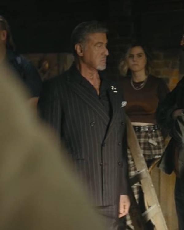 Tulsa King Sylvester Stallone Black Suit