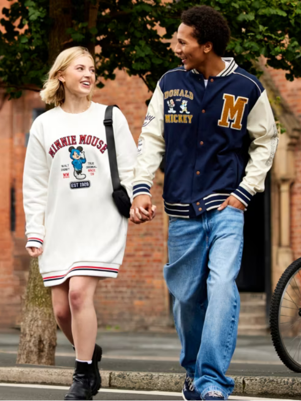 Mickey Mouse and Donald Duck Varsity Jacket For Adults Shopotiny