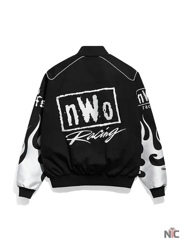 WCW New World Order Black Bomber Jacket Clanton Jacket