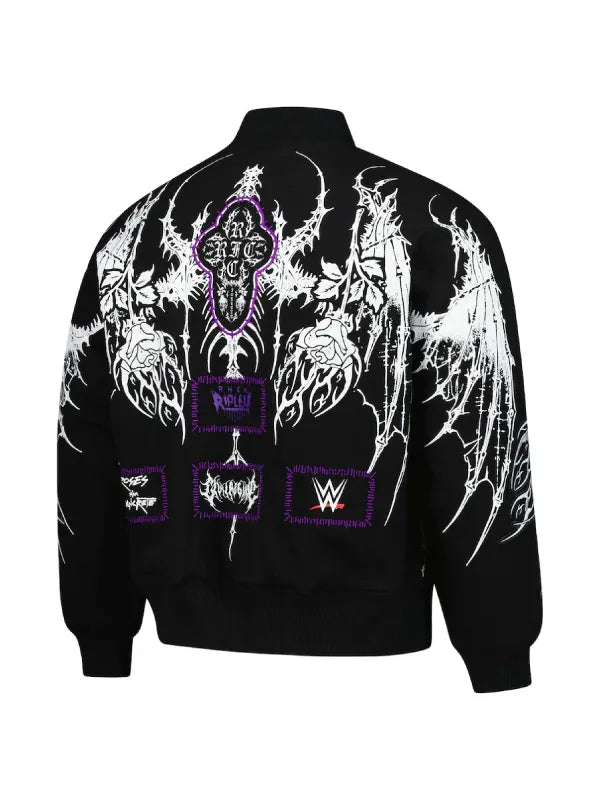WWE Rhea Ripley X Civil Regime Black Bomber Jacket