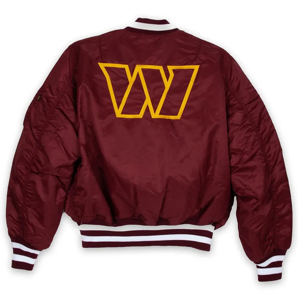 Washington Commanders Burgundy MA-1 Jacket