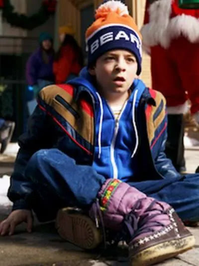 Winslow Fegley 8 Bit Christmas Blue Jacket