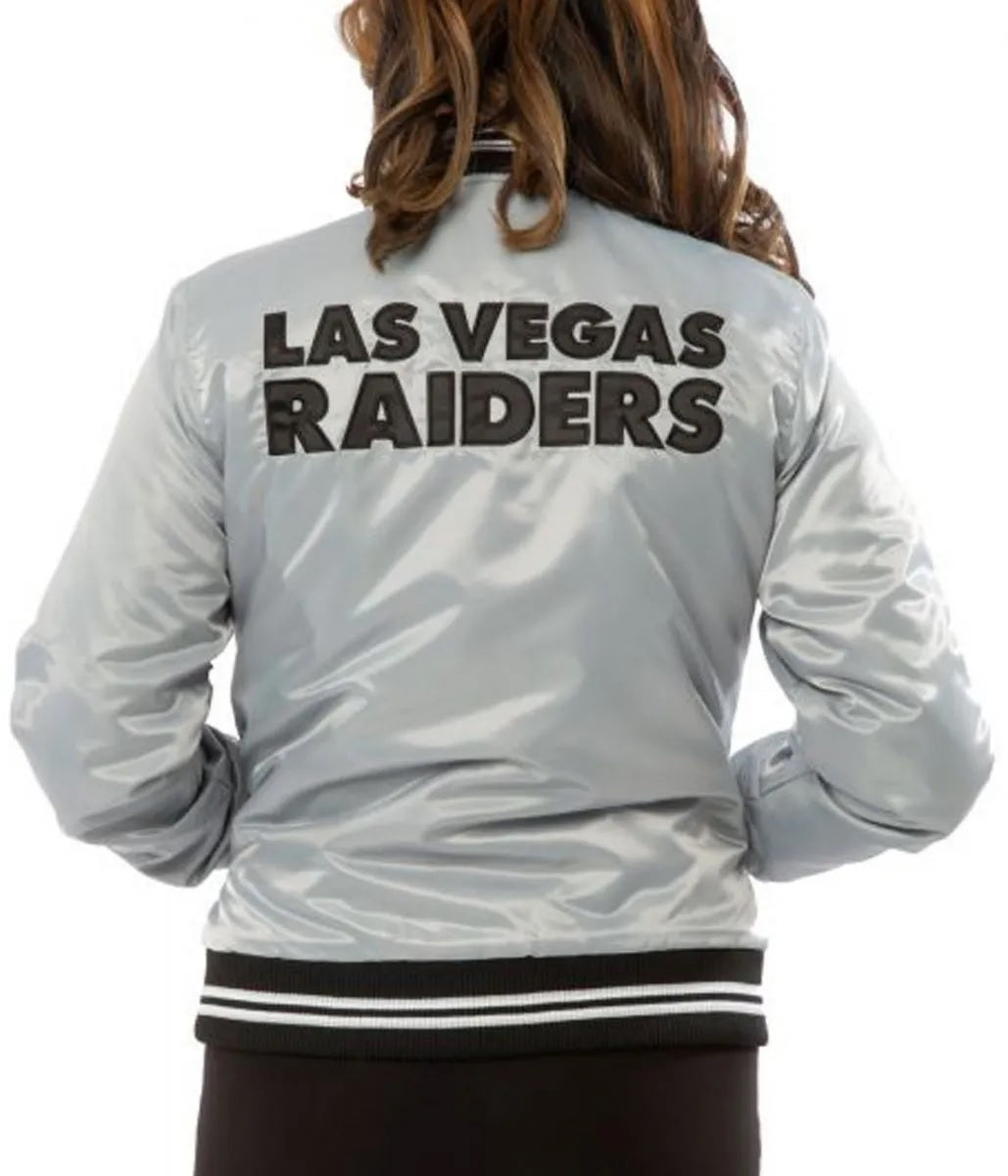 Women’s Raiders Las Vegas Satin Starter Jacket USA Jackets