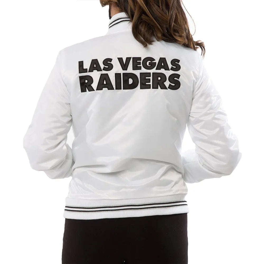 Women’s Raiders Las Vegas Satin Starter Jacket USA Jackets