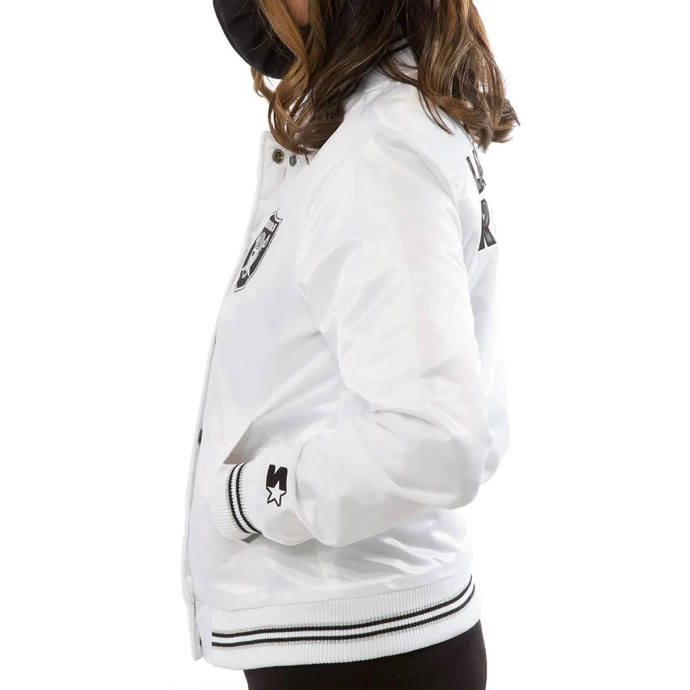Women’s Raiders Las Vegas Satin Starter Jacket USA Jackets