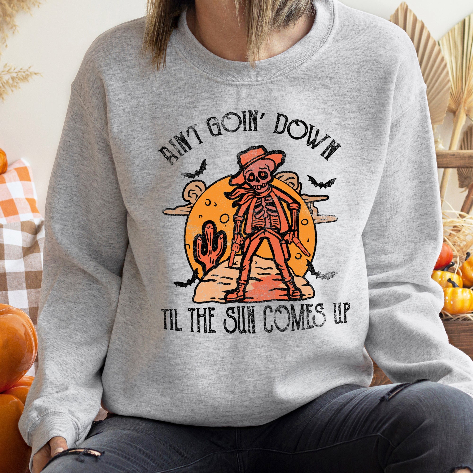 Ain't Going Down Halloween Sweatshirt