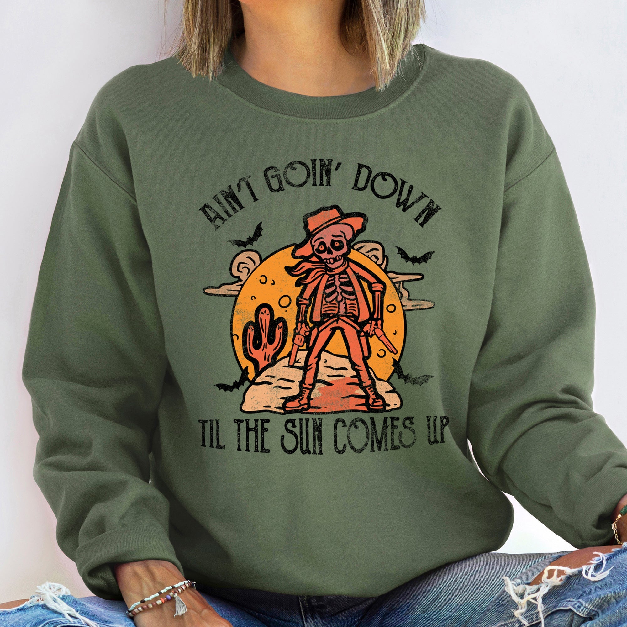 Ain't Going Down Halloween Sweatshirt