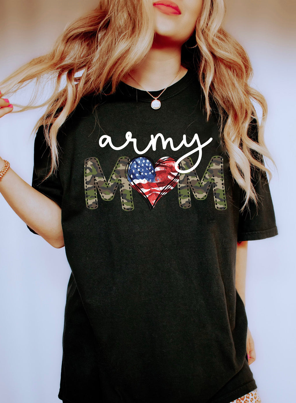 Army Mom Comfort Colors Tshirt