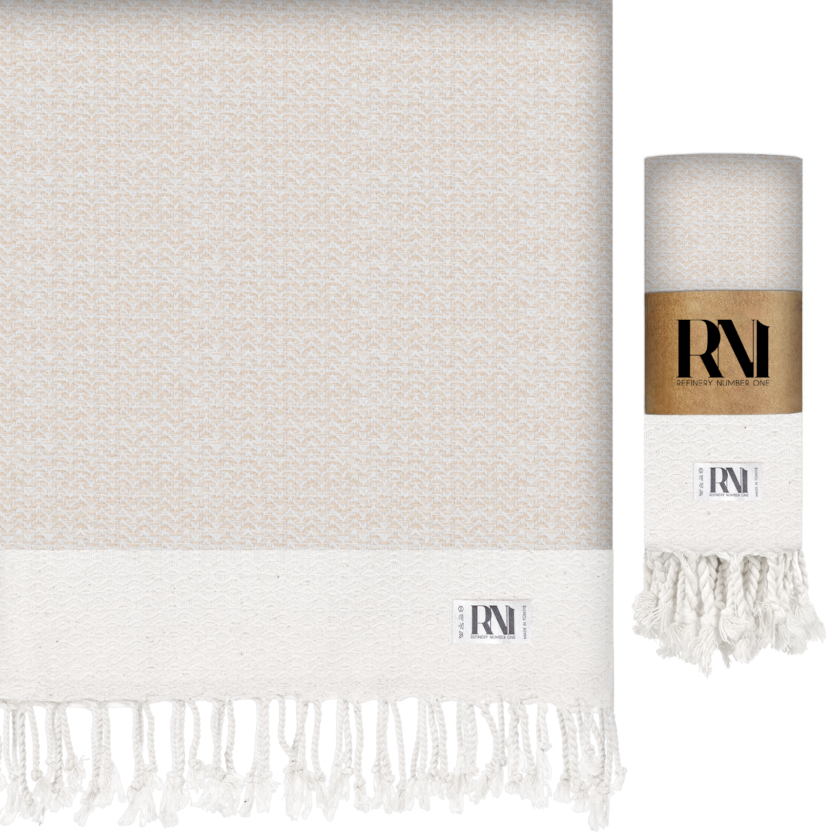 Artisan's Zigzag Turkish Peshtemal Beach Bath Gym Yoga Towel 36” x 71”