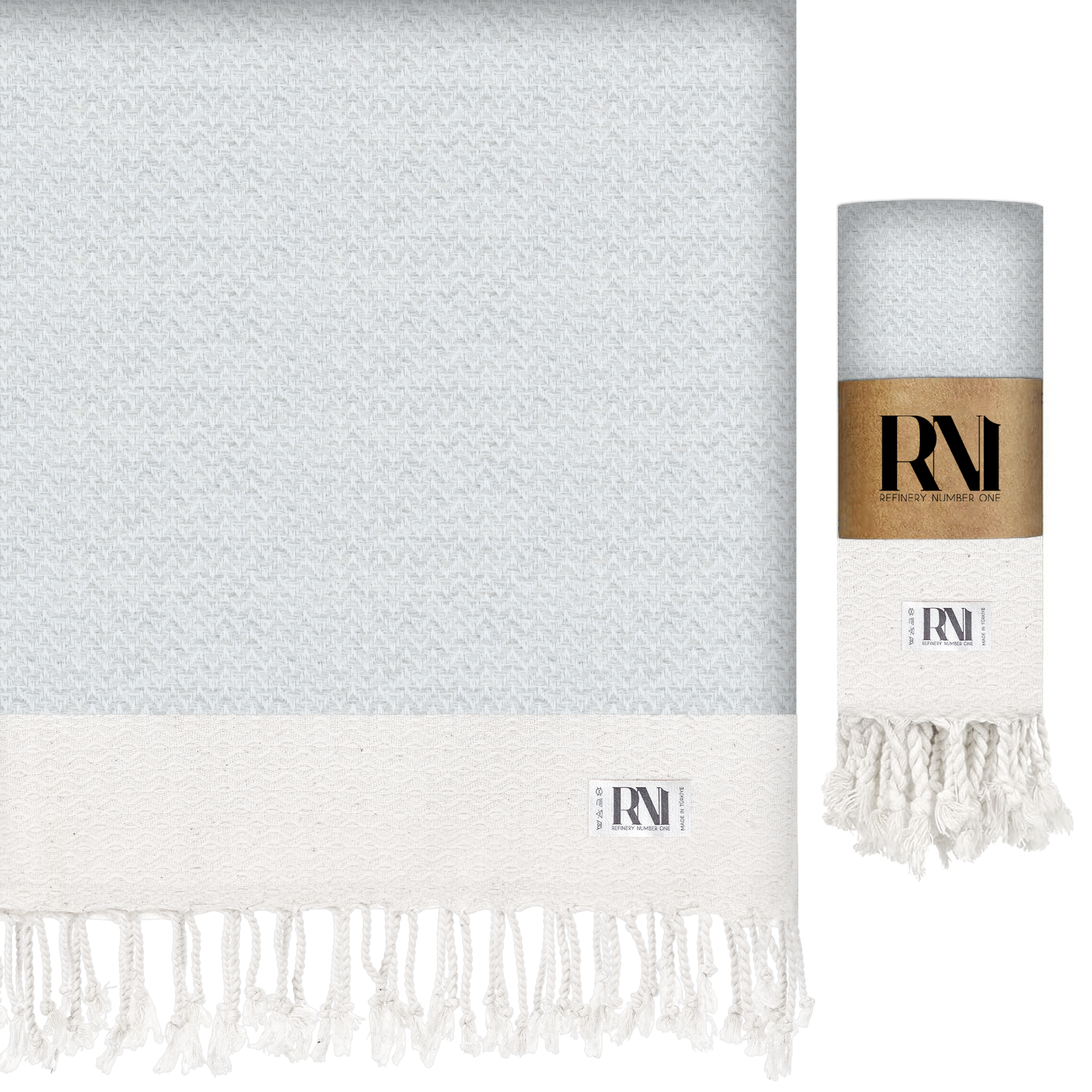 Artisan's Zigzag Turkish Peshtemal Beach Bath Gym Yoga Towel 36” x 71”