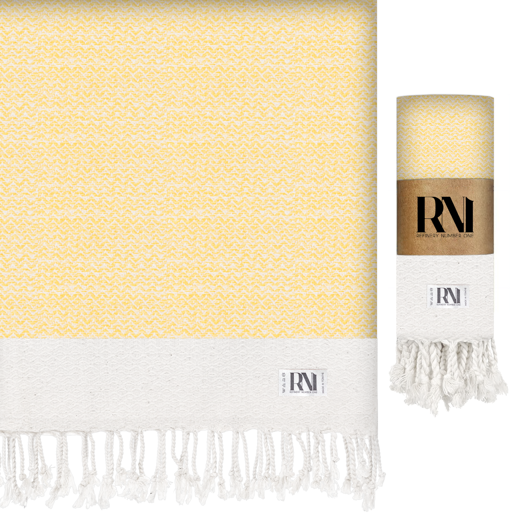 Artisan's Zigzag Turkish Peshtemal Beach Bath Gym Yoga Towel 36” x 71”