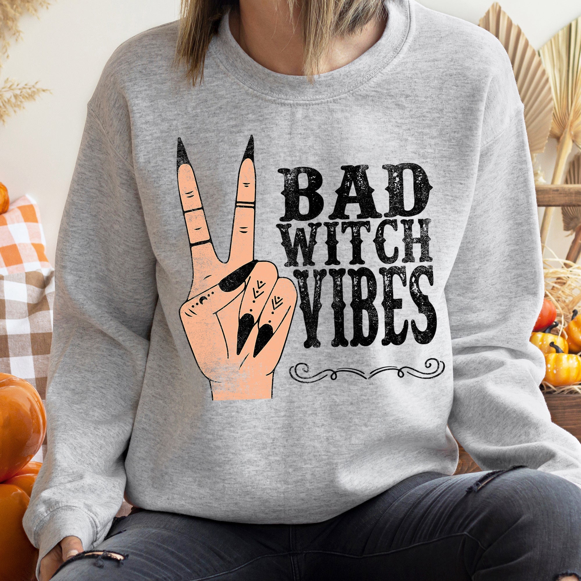 Bad Witch Vibes Halloween Sweatshirt
