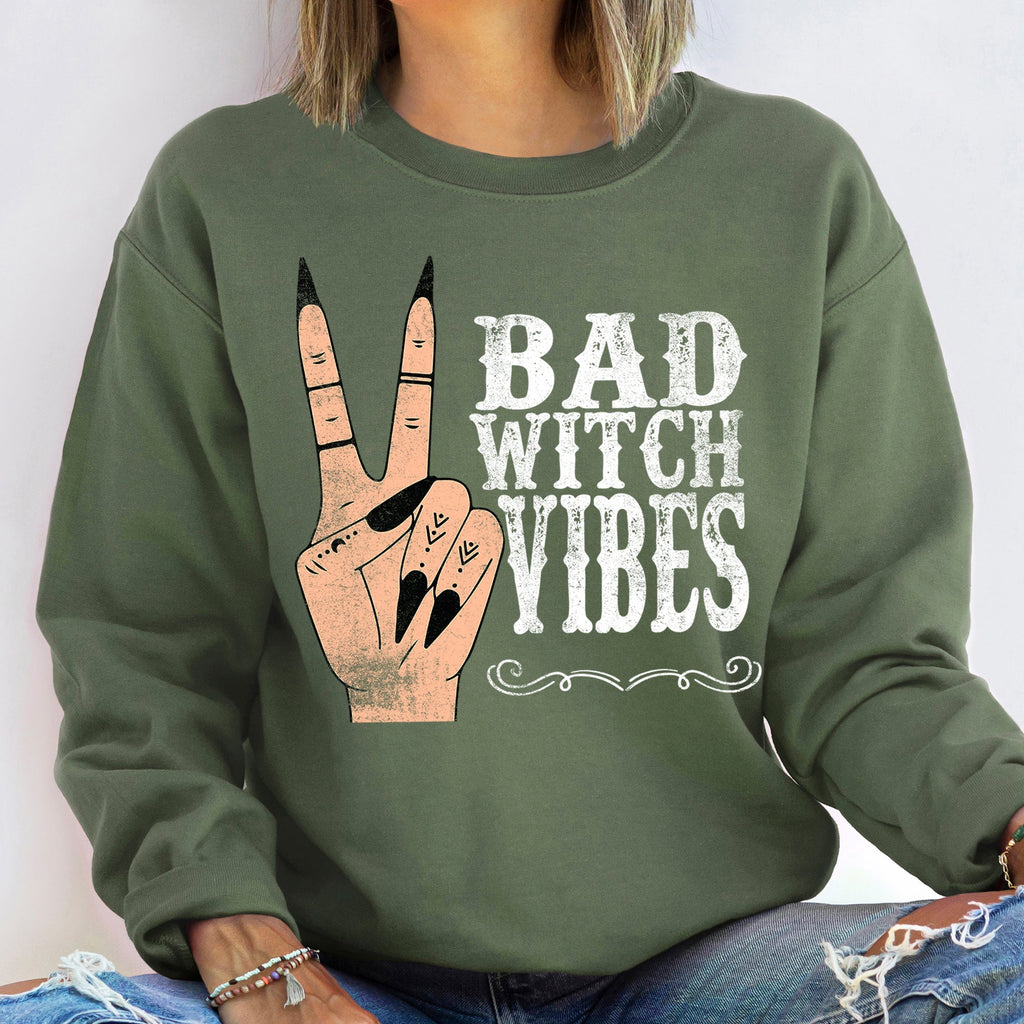 Bad Witch Vibes Vintage Halloween Sweatshirt