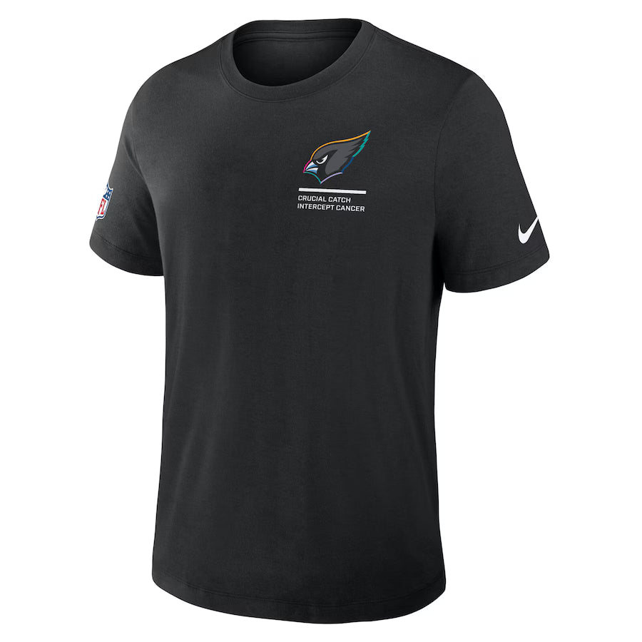 Arizona Cardinals Nike Black 2025 NFL Crucial Catch Tri-Blend Dri-FIT T-Shirt Trendy Layer
