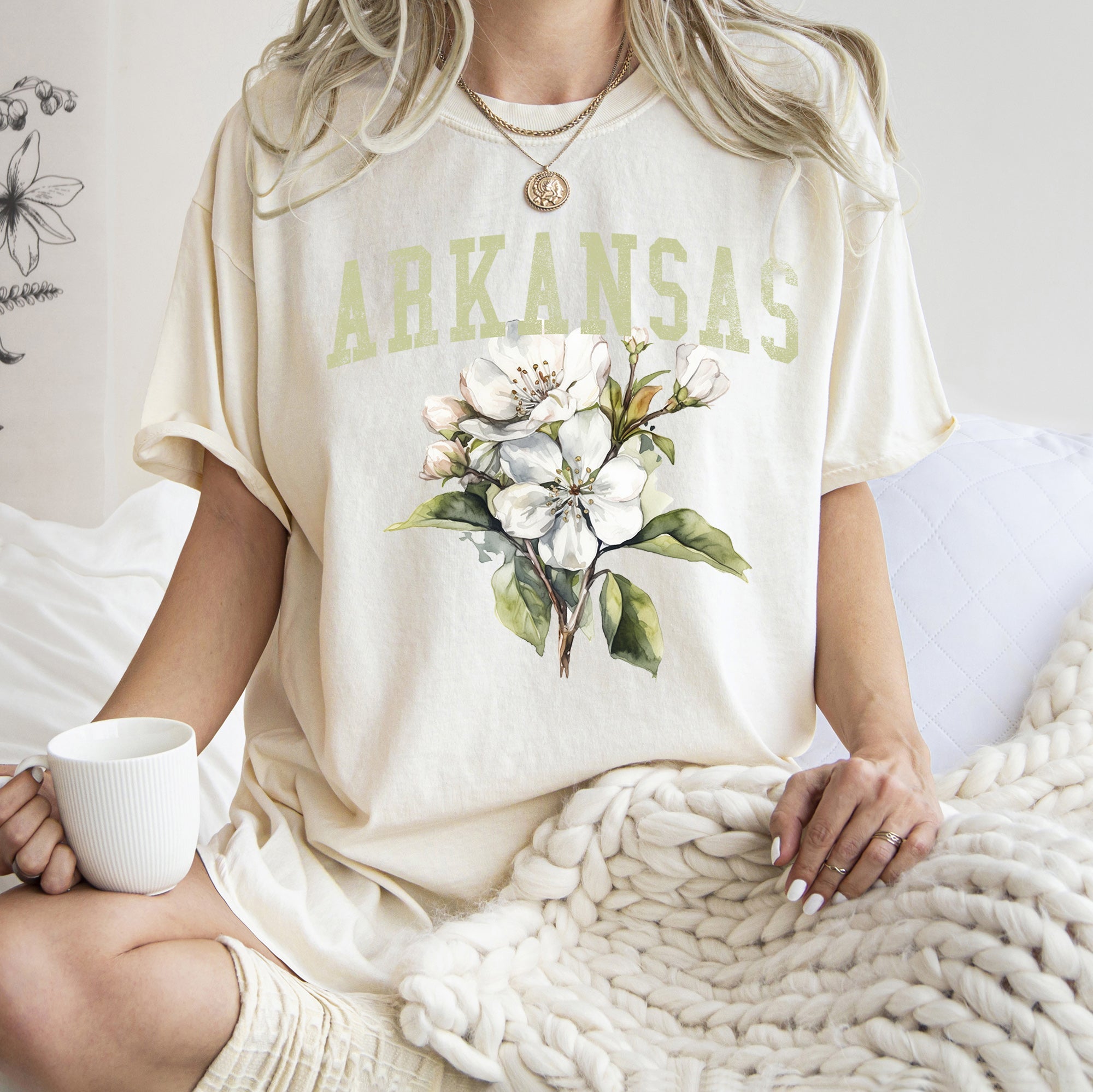 Arkansas State Flower Comfort Colors Tshirt