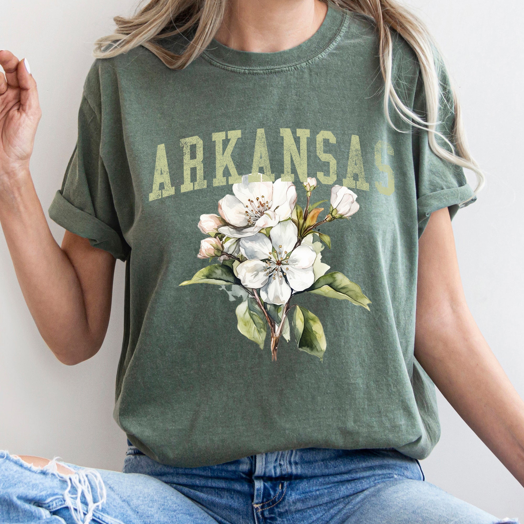 Arkansas State Flower Comfort Colors Tshirt