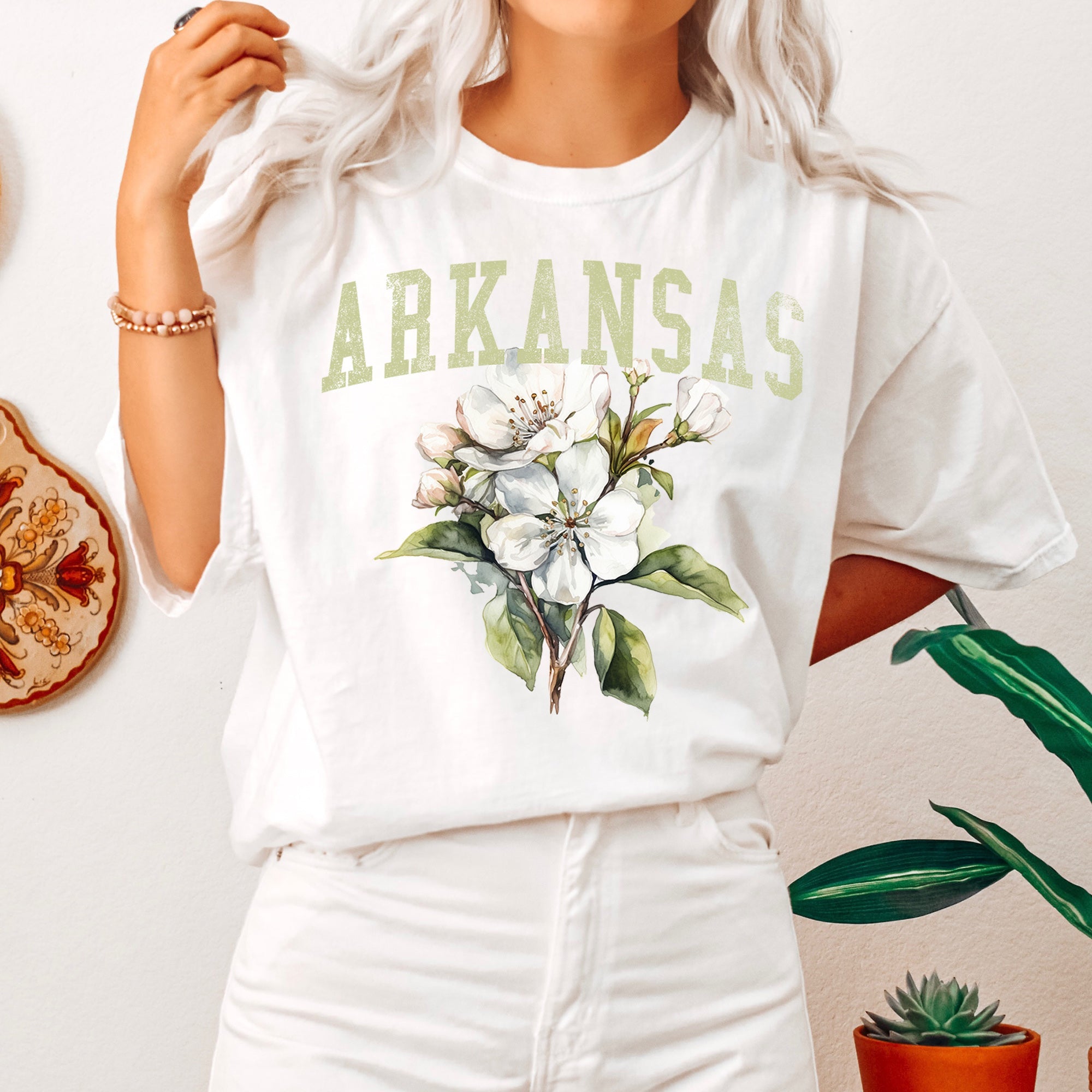 Arkansas State Flower Comfort Colors Tshirt