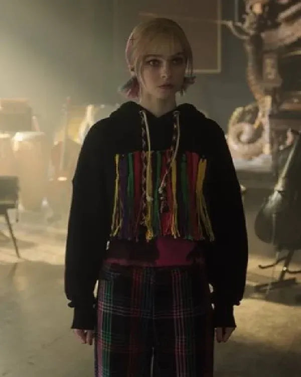 Wednesday Emma Myers Cropped Hoodie