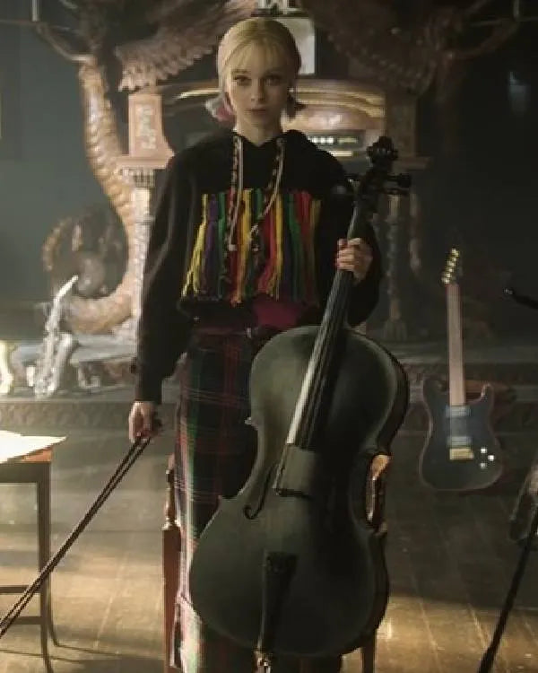 Wednesday Emma Myers Cropped Hoodie