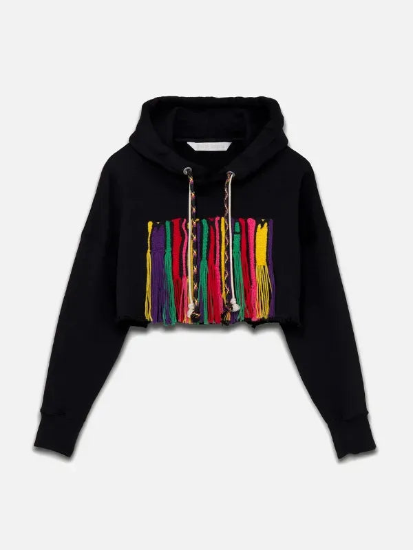 Wednesday Emma Myers Cropped Hoodie